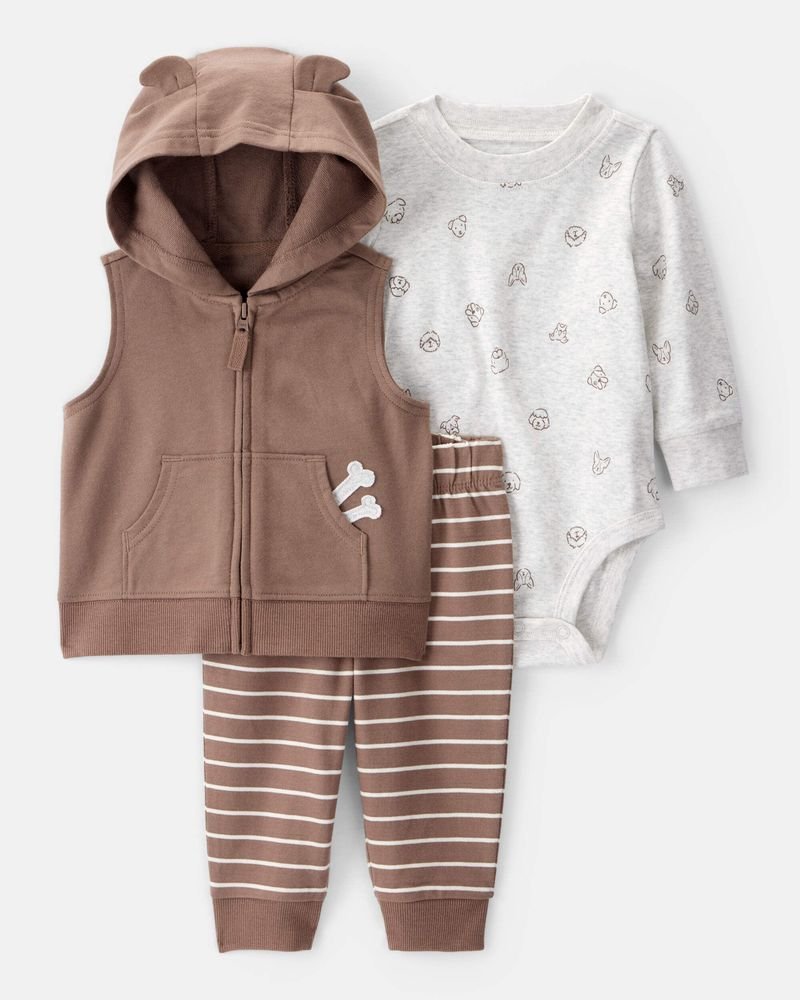 Conjunto de 3 piezas con chaleco Carter's · LO-031