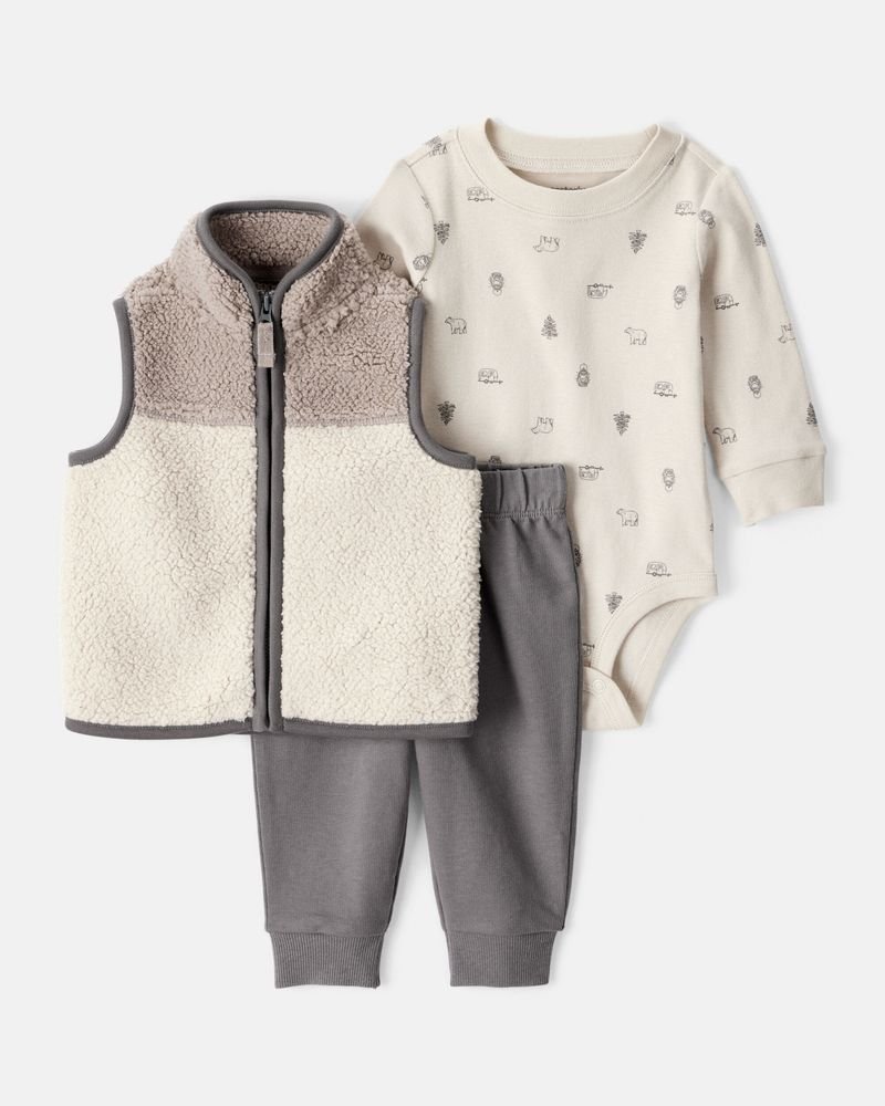 Conjunto de 3 piezas con chaleco Carter's · LO-032