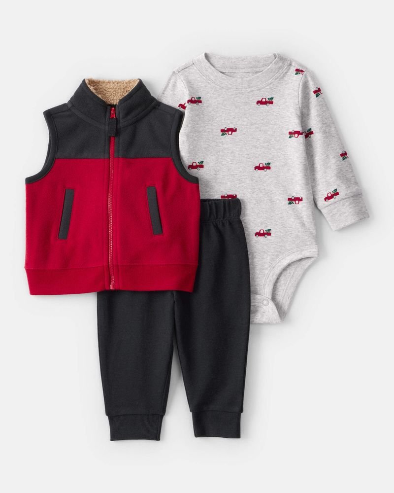 Conjunto de 3 piezas con chaleco Carter's · LO-036