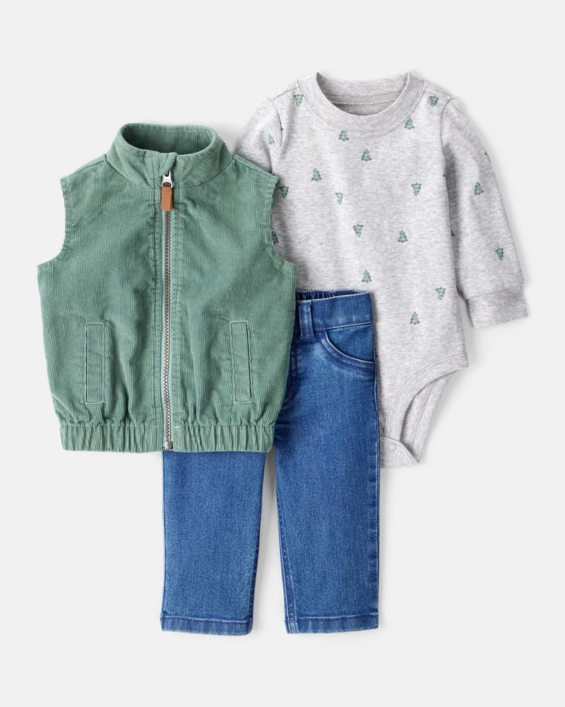 Conjunto de 3 piezas con chaleco Carter's · LO-040