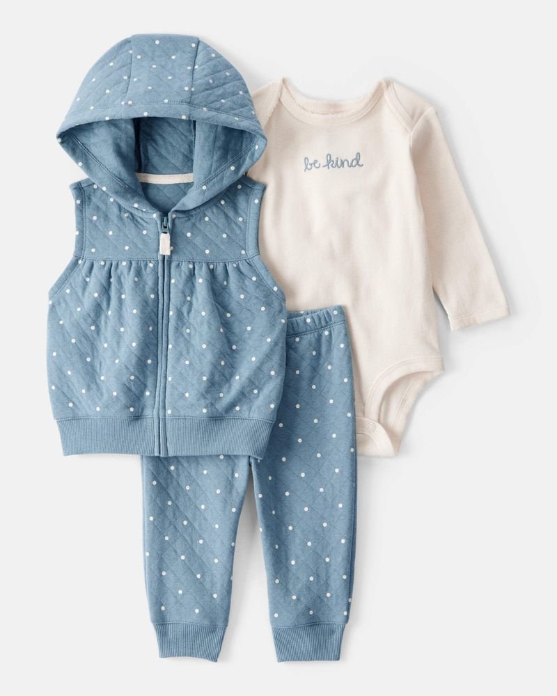 Conjunto de 3 piezas con chaleco Carter's · LO-055